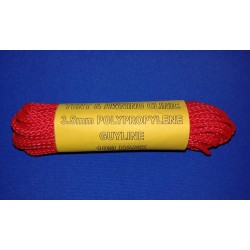 3.5mm red polypropylene guyline 10 meter hank