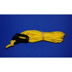 2.5mm yellow polypropylene guyline with plastic slider