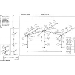 Awning Frame Aluminium Standard size 28/25mm poles